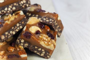 Chocolate and Caramel Nut Slice