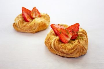 Strawberry, Lime and Vanilla Danish with Sourdough