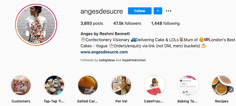 anges de sucre instagram highlight reel